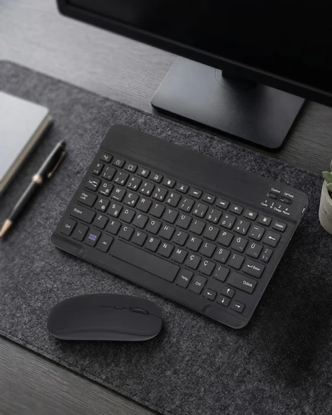Bluetooth Klavye Mouse Seti Taşınabilir Wireless Bilgisayar Aksesuarı ürün görseli 1