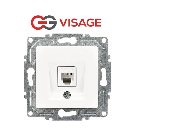 Visage Beyaz Telefon Prizi (CAT3) Çerçevesiz - Priz ve Anahtar İçin Uyumlu Çerçeve ürün görseli 1