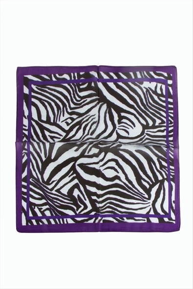 Mor Renkli Zr Şifon Fular 50*50 cm ürün görseli 1