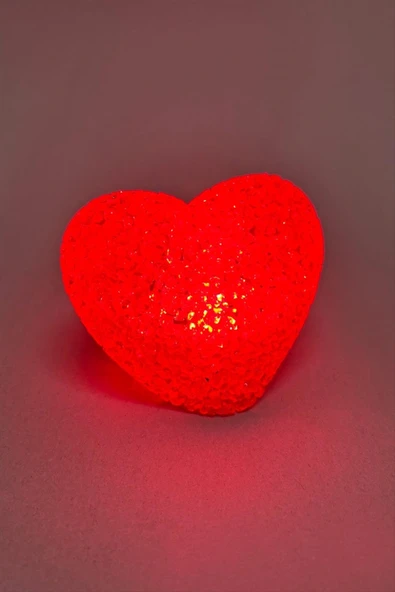 Işıklı Kırmızı Kalp Led Lamba 9 cm ürün görseli 1