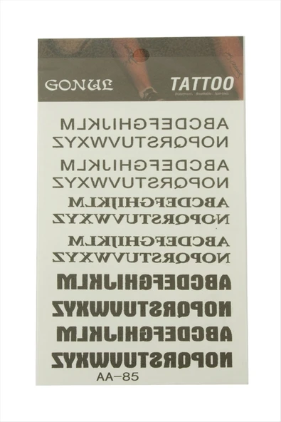 Yazılı Tattoo Dövme Sticker ürün görseli 1