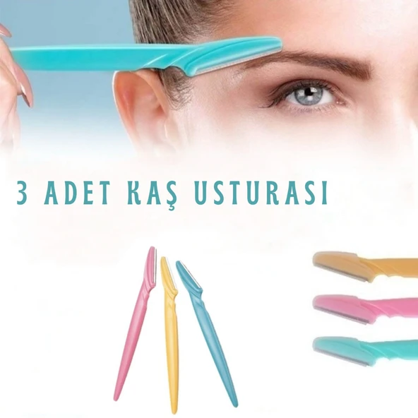 Tinkle Kaş Usturası 3'lü Set - Mükemmel Kaşlar İçin Hassas ve Etkili Aracınız ürün görseli 1