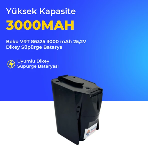 Beko VRT 86325 3000 mAh 25,2V Dikey Süpürge Batarya ürün görseli 1