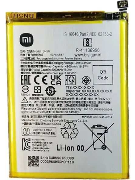 Xiaomi Redmi Note 11 r - Bn 5h - Batarya Pil ürün görseli 1