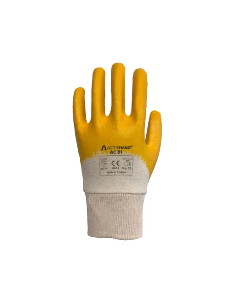 Actıvehand %100 Pamuk Astarlı Nitril Kaplama Eldiven 12'Li Paket ürün görseli 1
