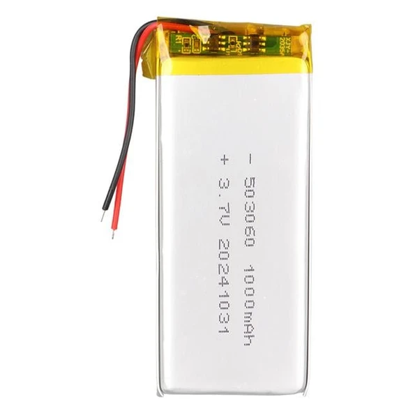 Powermaster 503060 3.7V 1000Mah Lityum Polimer (Li-Po) Batarya Ciklet Pil ürün görseli 1