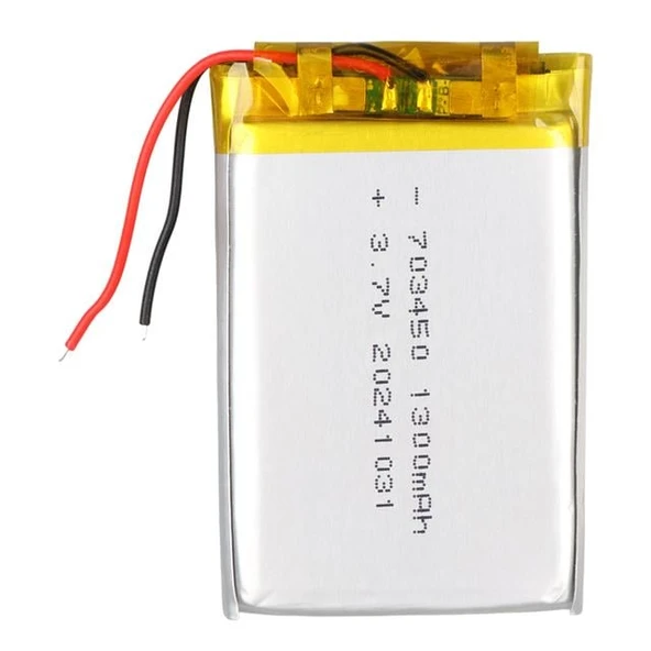 Powermaster 703450 3.7V 1300Mah Lityum Polimer (Li-Po) Batarya Ciklet Pil ürün görseli 1