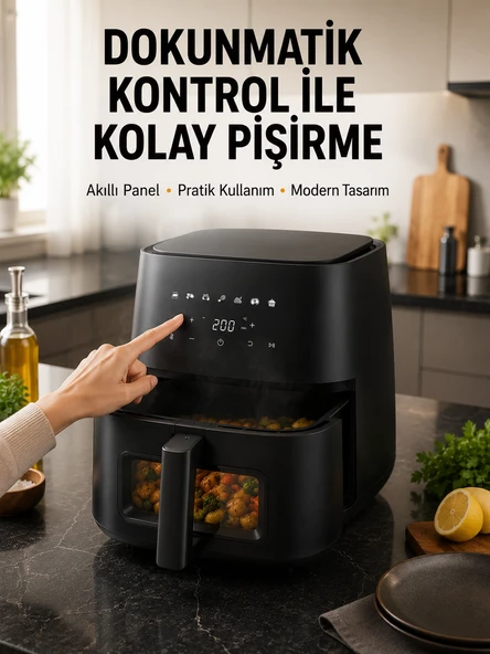Dijital Dokunmatik Air Fryer Yağsız Sıcak Hava Fritözü ürün görseli 1