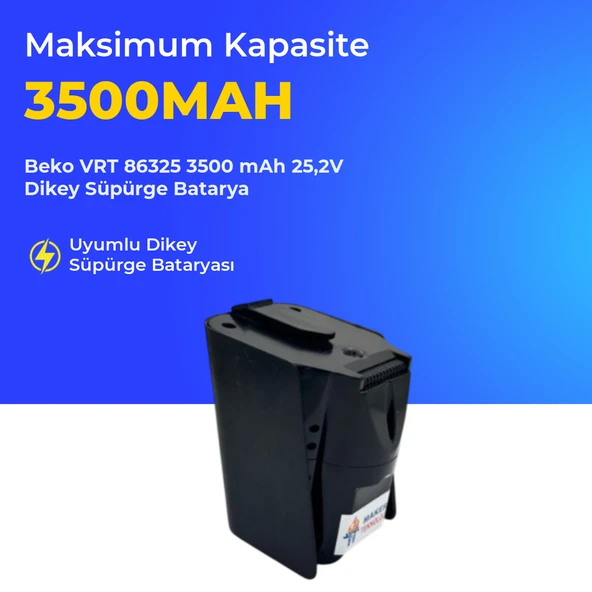 Beko VRT 86325 3500 mAh 25,2V Dikey Süpürge Batarya ürün görseli 1