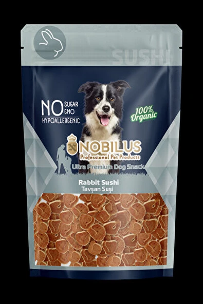 NOBILUS KÖPEK ÖDÜLMAMASI RABBİT SUSHİ TAVŞAN SUŞİ ürün görseli 1