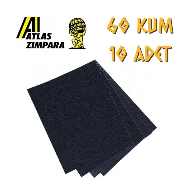 Atlas 188 Su Zımparası 60 Kum - 10 Adet ürün görseli 1