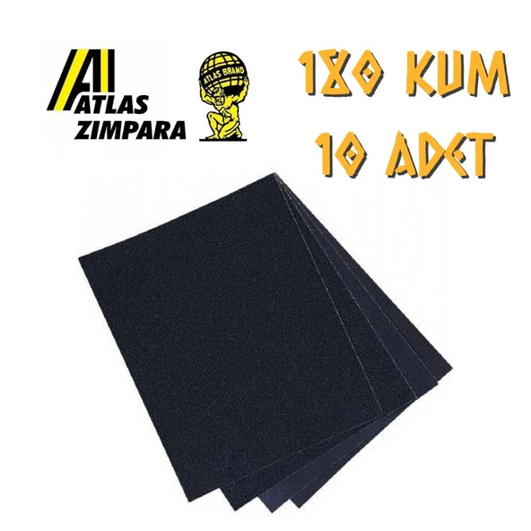 Atlas 188 Su Zımparası 180 Kum - 10 Adet ürün görseli 1