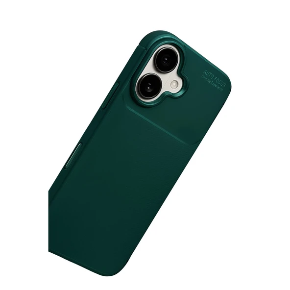 İphone 17 Auto Focus Karbon Kapak - Koyu Yeşil - Resim 4