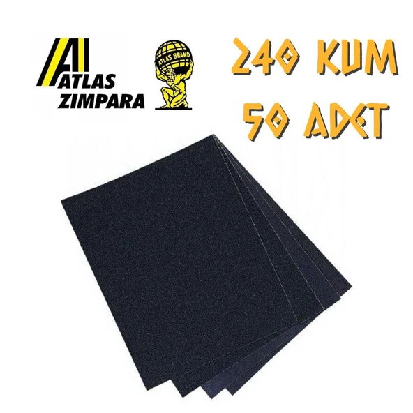 Atlas 188 Su Zımparası 240 Kum - 50 Adet ürün görseli 1
