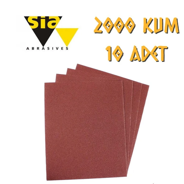 Sia 1913 Su Zımparası 2000 Kum - 10 Adet ürün görseli 1