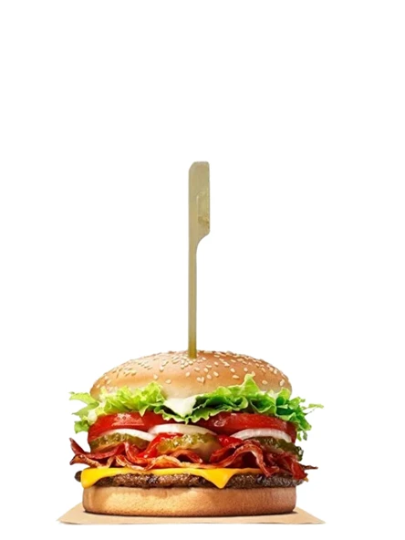 Mucit Home Hamburger Pasta Kürdanı Süsü 90 Adet Bambu Çöp Şiş Yemek Kürdanı ürün görseli 1