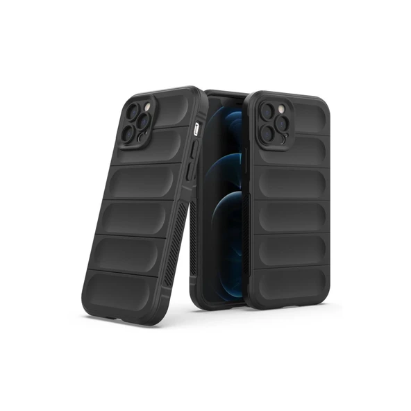 İphone 12 Pro Kılıf Optimum Silikon - Siyah - Resim 2