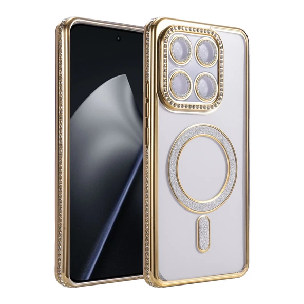 Xiaomi Mi 15t Pro Joke Simli Magneticsafe Kılıf - Gold ürün görseli 1