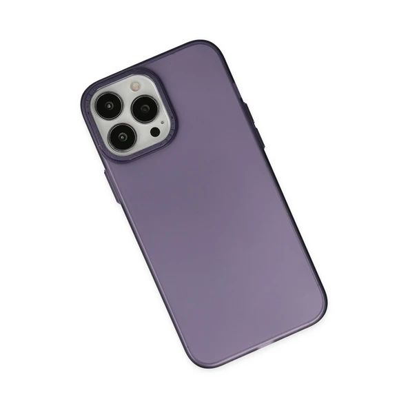 İphone 14 Pro Max Kılıf Modos Metal Kapak - Mor - Resim 2