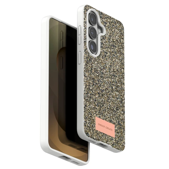 Onegif Samsung Galaxy S26 Plus Bright Simli Kapak - Gold ürün görseli 1