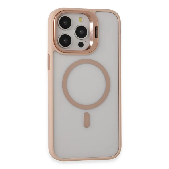Joko  İphone 15 Pro Max Kılıf Roblox Lens Magsafe Standlı Kapak - Pudra ürün görseli 1