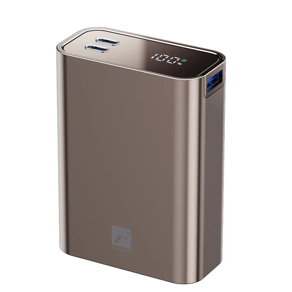 Pw501 20.000 Mah Dijital Göstergeli 2 Adet 45w Type-c Ve 22.5w Usb Çıkışlı Şarj Pd Hızlı Şarj Powerbank - Titanyum ürün görseli 1