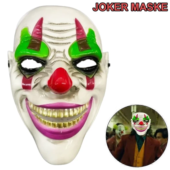 Delirten Gülüş Psikopat Palyaço Temalı Joker Maskesi ürün görseli 1
