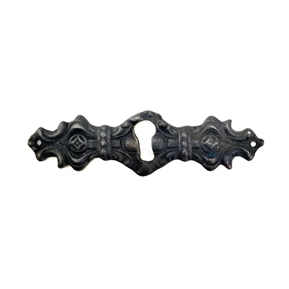 Antika Tarz Dekoratif Pirinç Anahtar Ağızlığı -  28x104mm, Oksit ürün görseli 1