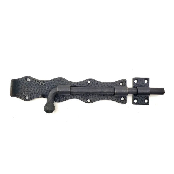 Antika Tarz Dekoratif Pirinç Dövme Kapı Sürgüsü - 20cm, Oksit ürün görseli 1
