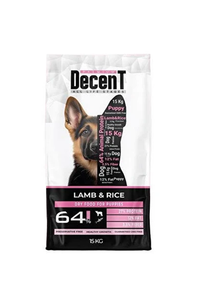 DECENT KUZU VE PİRİNÇ YAVRU  KÖPEK MAMASI ürün görseli 1