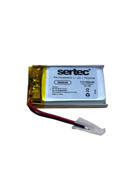 502030 3.7v 250 Mah Li-polymer Pil (devreli/1.5a) ürün görseli 1