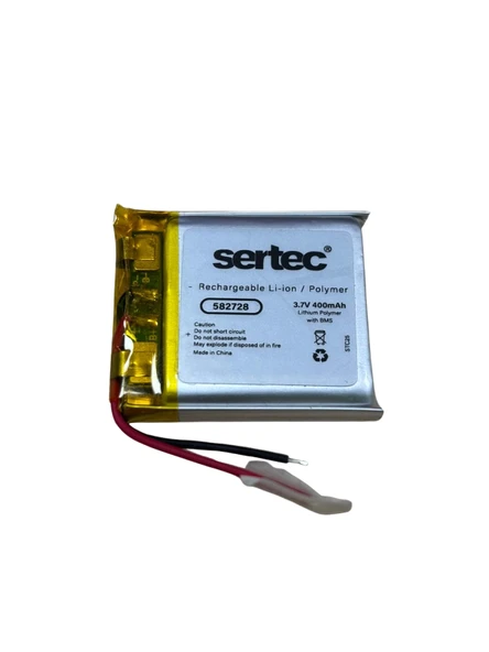 582728 3.7v 400 Mah Li-polymer Pil (devreli/1.5a) ürün görseli 1