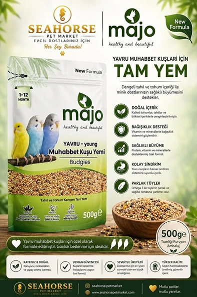 Yavru Muhabbet Kuşu Yemi 500 gr – Sağlıklı Büyüme İçin Tam ve Dengeli Beslenme ürün görseli 1