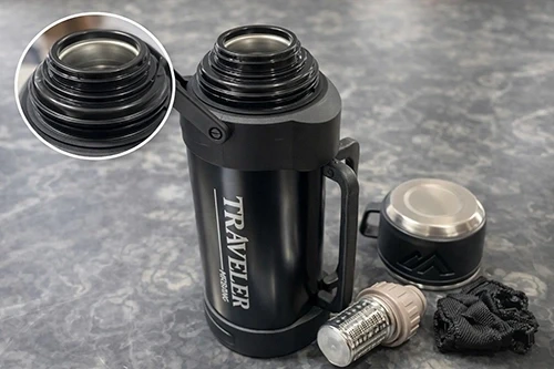 2000 Ml Çift Katmanlı Vakumlu Paslanmaz Çelik Termos Alk4641 - Resim 2