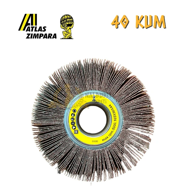 Atlas Flanşlı Mop Zımpara 165x50x44 - P40 Kum ürün görseli 1