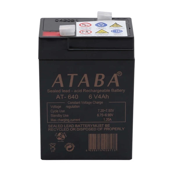 Ataba At-640 6v 4ah Işıldak Aküsü ürün görseli 1