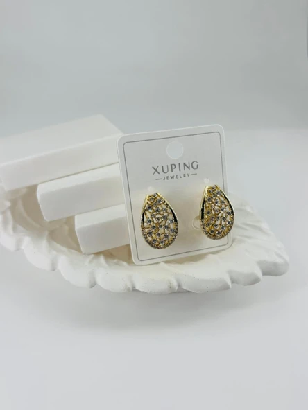 Zirkon Taşlı Pirinç Zirkon Küpe - Kp00340 ürün görseli 1