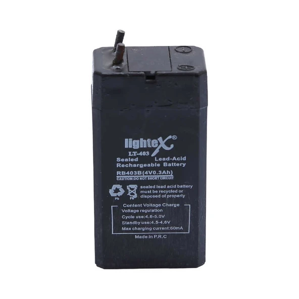 Lightex Lt-403 4v 0.3ah Işıldak Fener Aküsü ürün görseli 1