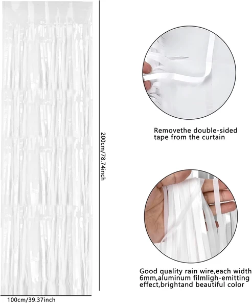 Soft Beyaz Renk Duvar Ve Kapı Perdesi İthal 100x200 Cm - Resim 2