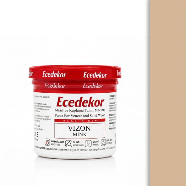 Vizon Ecedekor Ahşap Dolgu Macunu Bardak (200gr) ürün görseli 1