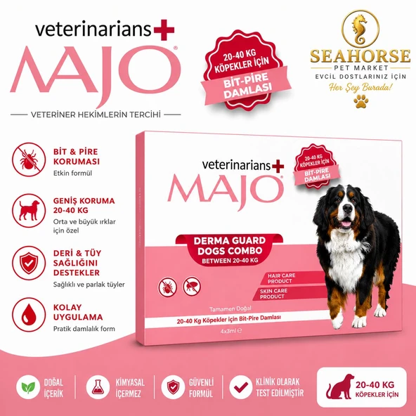 MAJO Derma Guard Dogs Combo 20-40 KG Köpek Bit & Pire Damlası ürün görseli 1