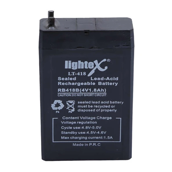 Lightex Lt-418 4v 1.8ah Işıldak Fener Aküsü ürün görseli 1