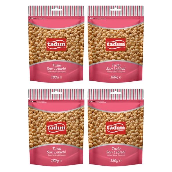 Tadım Kavrulmuş Tuzlu Sarı Leblebi 180 gr 4 lü ürün görseli 1