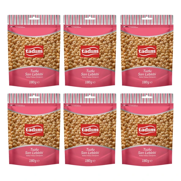 Tadım Kavrulmuş Tuzlu Sarı Leblebi 180 gr 6 lı ürün görseli 1