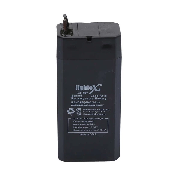 Lightex Lt-407 4v 0.7ah Işıldak Fener Aküsü ürün görseli 1
