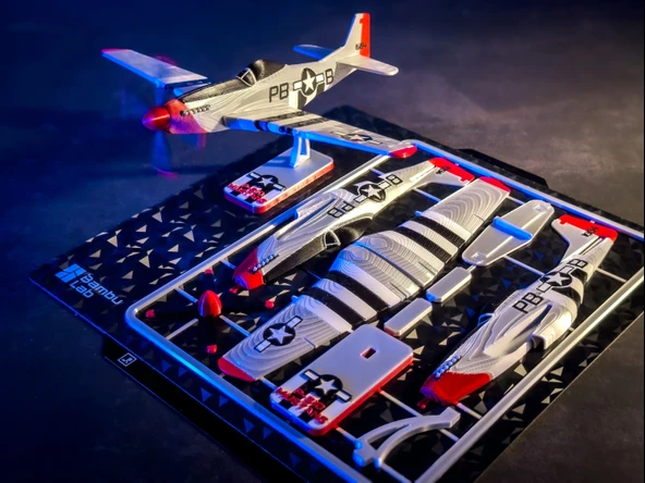 Riti Design - Mustang - P-51D Mustang Savaş Uçağı 3D Model Kit Kartı Maketi ürün görseli 1