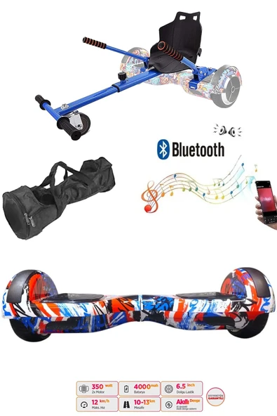 Citymate Elektrikli Kaykay Hoverboard Akıllı Denge 6.5 Inch + HoverKart + Çanta EXTREM PAKET D09 ürün görseli 1