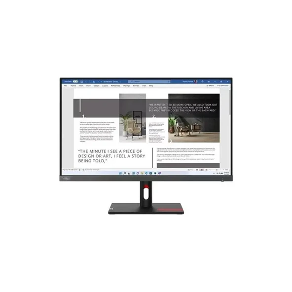 27 LENOVO S27I-30 THINKVISION 63DFKAT4TK FHD 4MS 100HZ HDMI+VGA WLED MONITOR (3 YIL GARANTİ) ürün görseli 1
