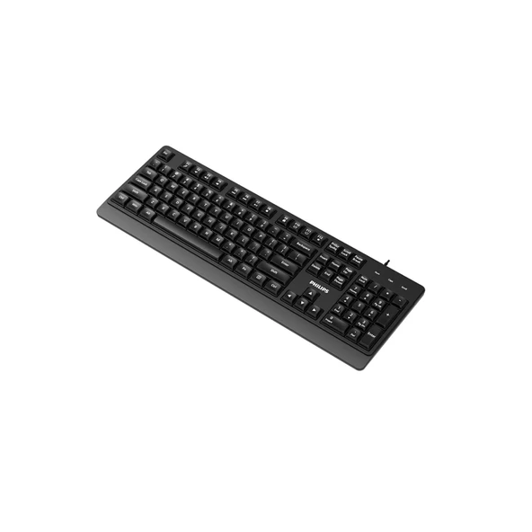 PHILIPS SPK6247B, USB Kablolu, Türkçe Q, Multimedya Klavye (Siyah) - Resim 2