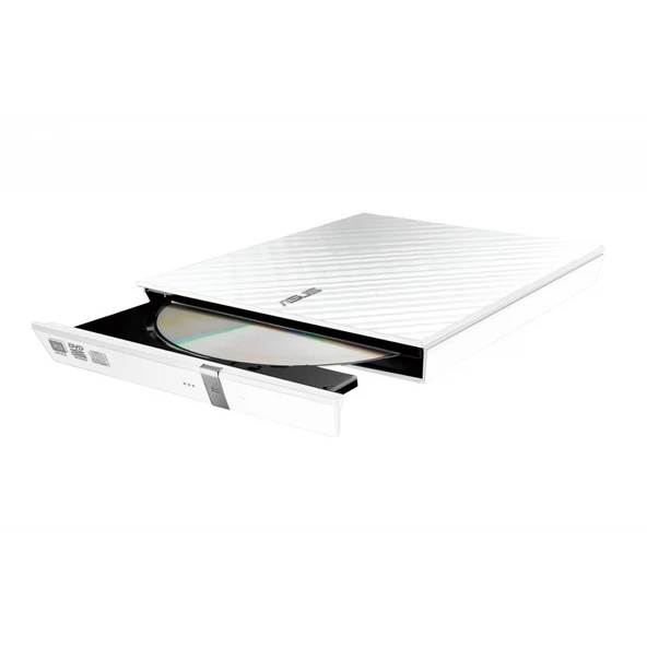 ASUS SDRW-08D2S-U Lite, Usb 2.0, External, Beyaz,  Slim, Optik Okuyucu/Yazıcı ürün görseli 1